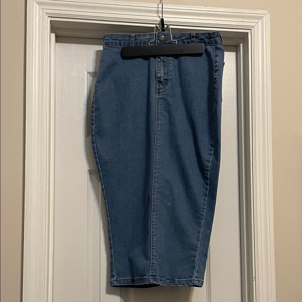 PrettyLittleThing Classic Blue Denim Skirt